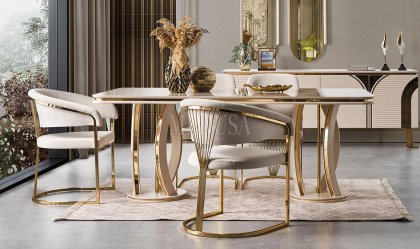 Medusa Home Mobilya - Vincent Cappucino Yemek Masası