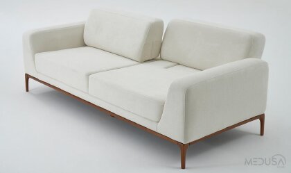 Medusa Home Mobilya - Violet Beyaz Üçlü Koltuk