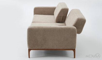 Medusa Home Mobilya - Violet Kahve Üçlü Koltuk