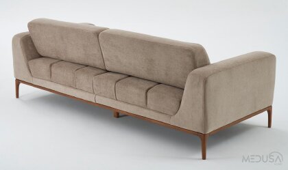 Medusa Home Mobilya - Violet Kahve Üçlü Koltuk