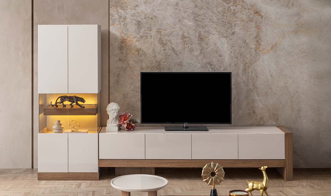 Medusa Home Mobilya - Viora Tv Sehpası + Vitrin