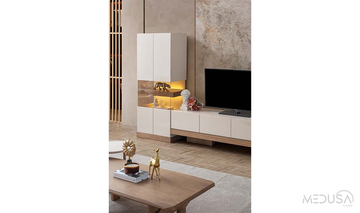 Medusa Home Mobilya - Viora Tv Sehpası + Vitrin