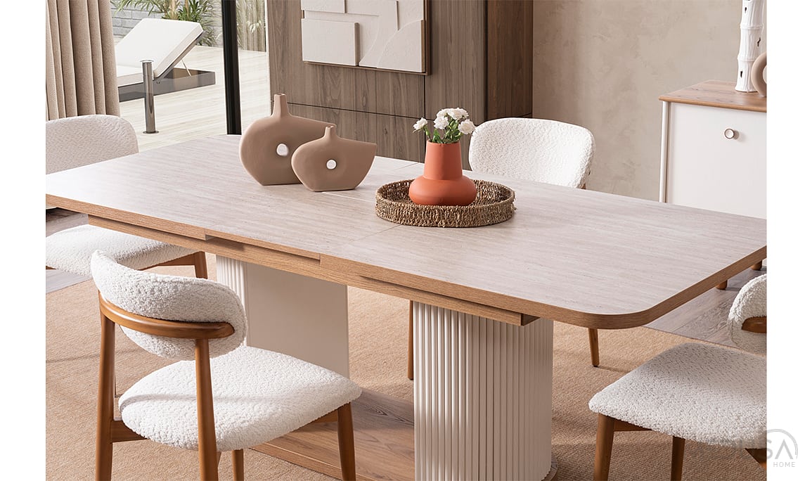 Medusa Home Mobilya - Virjin Bohem Açılır Yemek Masası