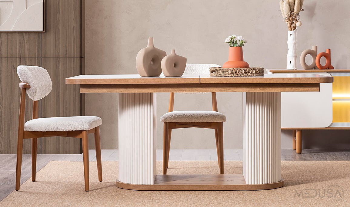 Medusa Home Mobilya - Virjin Bohem Yemek Odası