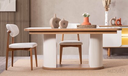 Medusa Home Mobilya - Virjin Bohem Yemek Odası