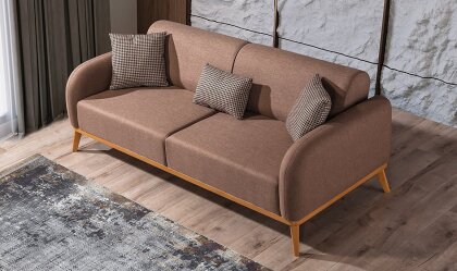 Medusa Home Mobilya - Vita Kahve Üçlü Koltuk