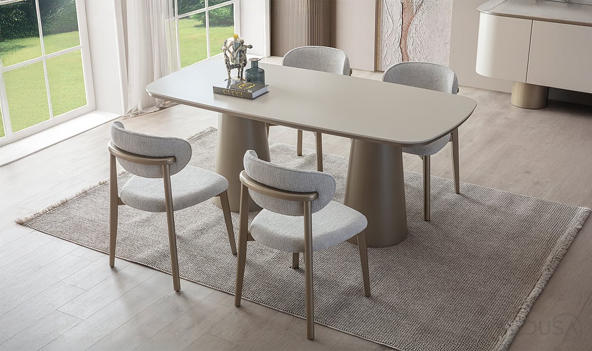 Medusa Home Mobilya - Vitor Bronz Yemek Masası