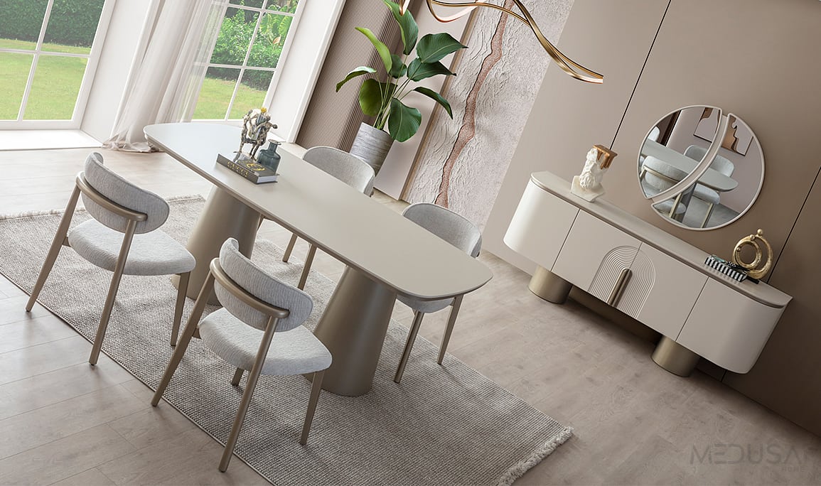 Medusa Home Mobilya - Vitor Bronz Yemek Odası