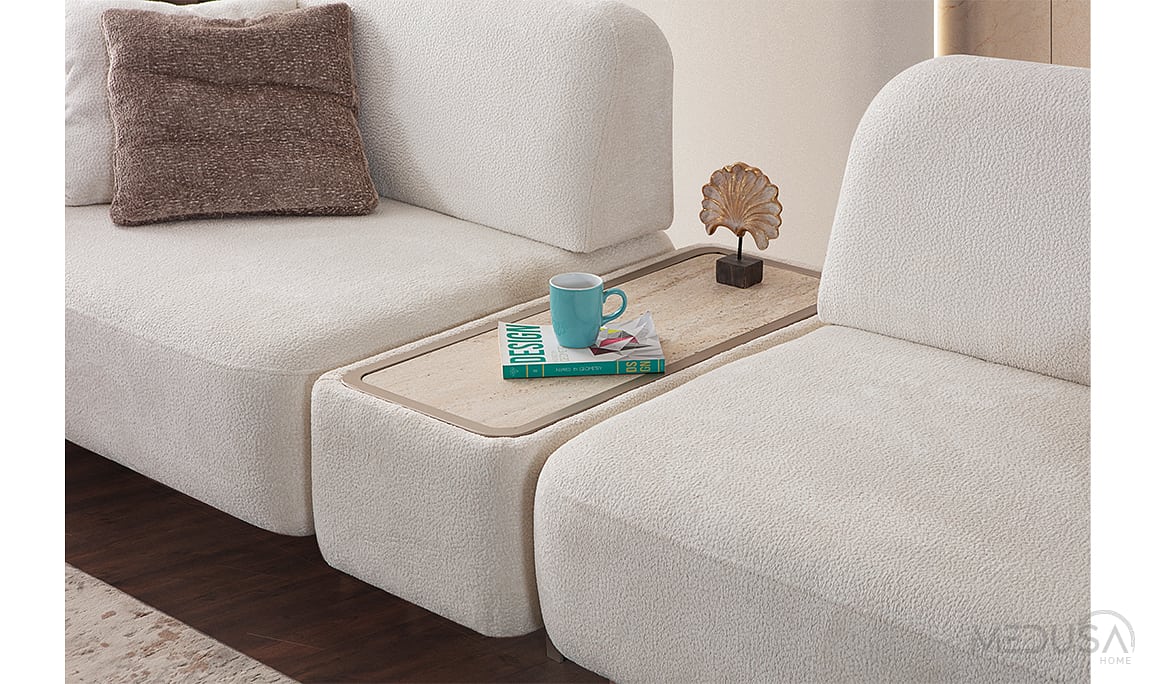 Medusa Home Mobilya - Vivo Sehpalı Üçlü Koltuk