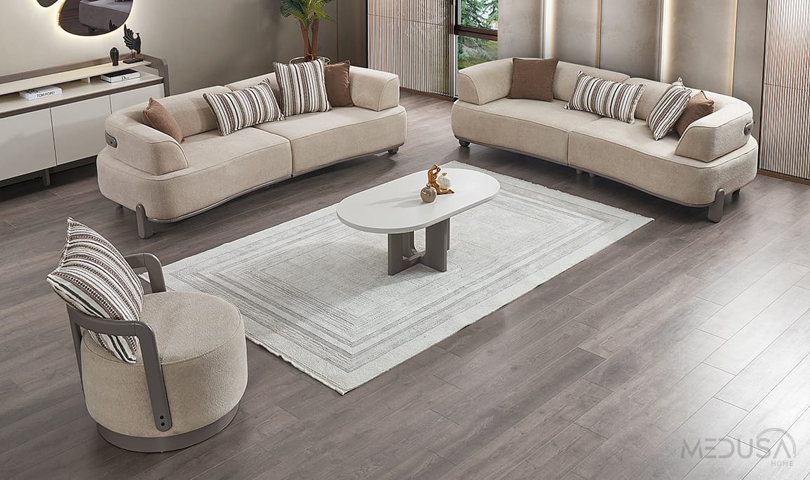 Medusa Home Mobilya - Vizyon Beige Koltuk Takımı