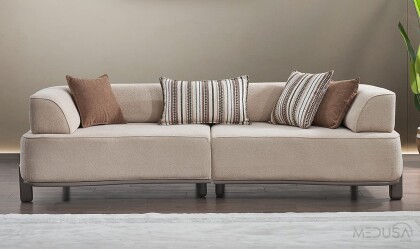 Medusa Home - Vizyon Beige Üçlü Koltuk Medusa Home - Vizyon Beige Üçlü Koltuk