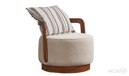 Medusa Home - Vizyon Walnut Berjer Medusa Home - Vizyon Walnut Berjer