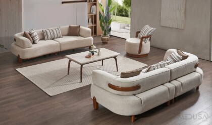 Medusa Home Mobilya - Vizyon Walnut Koltuk Takımı