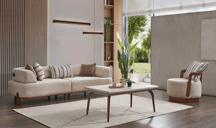 Medusa Home Mobilya - Vizyon Walnut Koltuk Takımı