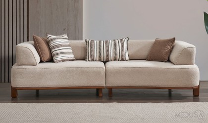 Medusa Home - Vizyon Walnut Üçlü Koltuk Medusa Home - Vizyon Walnut Üçlü Koltuk