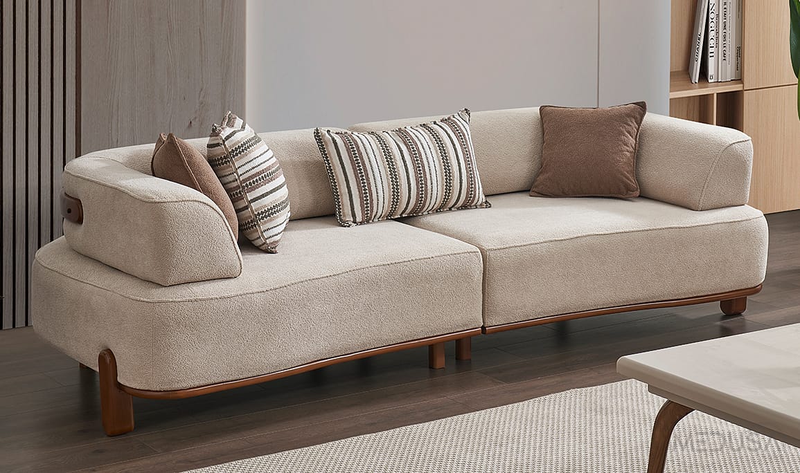 Medusa Home Mobilya - Vizyon Walnut Üçlü Koltuk