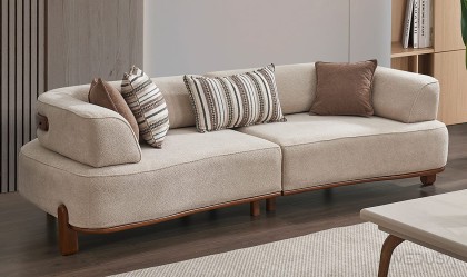 Medusa Home Mobilya - Vizyon Walnut Üçlü Koltuk