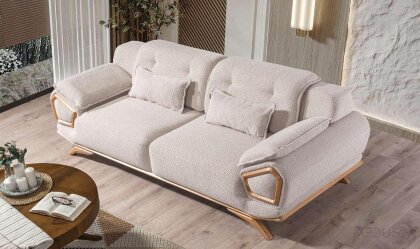 Medusa Home Mobilya - Volvo Krem Üçlü Koltuk