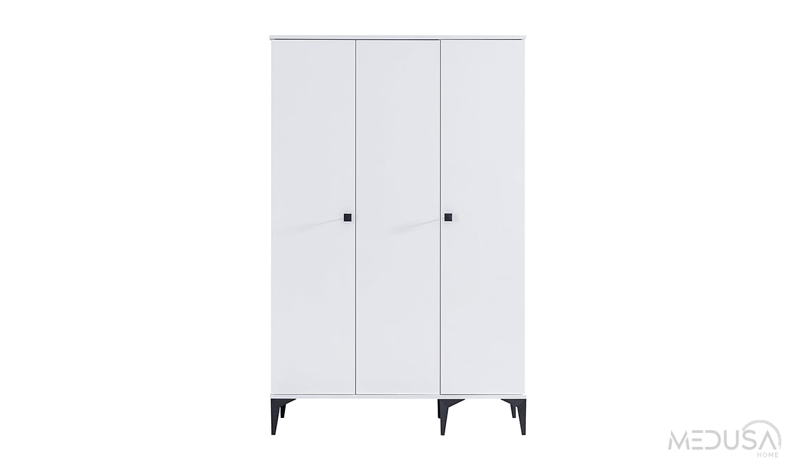 Medusa Home Mobilya - White 3 Kapaklı Gardırop