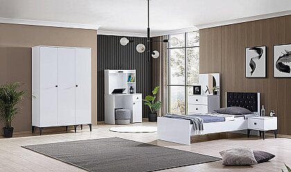 Medusa Home - White 3 Kapaklı Genç Odası