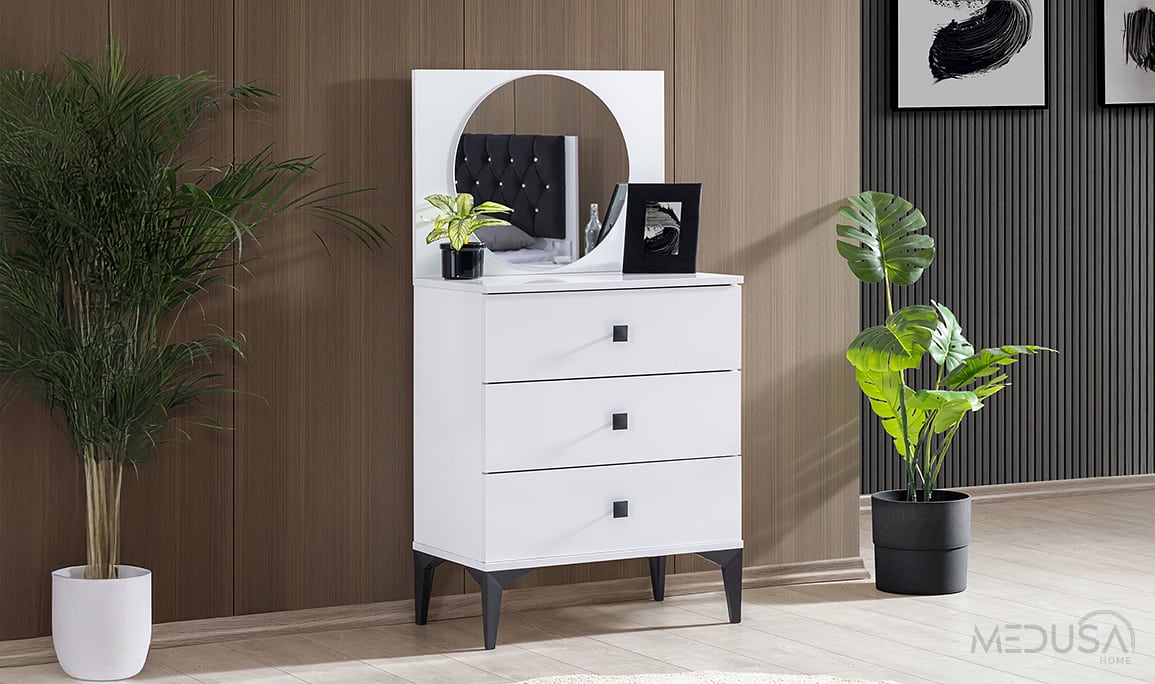 Medusa Home Mobilya - White 3 Kapaklı Genç Odası