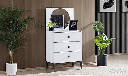 Medusa Home Mobilya - White 3 Kapaklı Genç Odası
