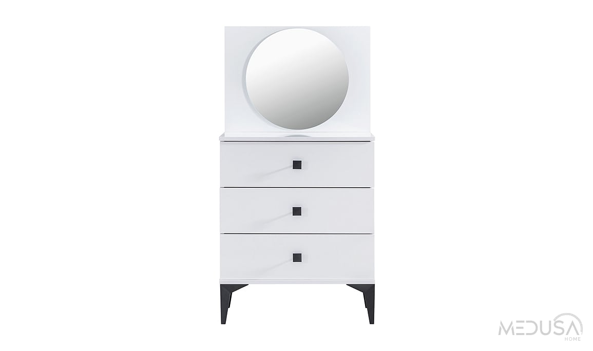 Medusa Home Mobilya - White 3 Kapaklı Genç Odası