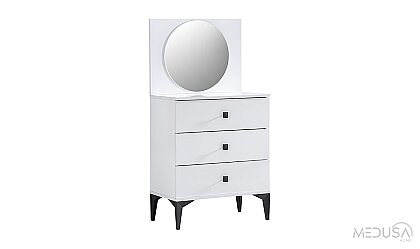 Medusa Home Mobilya - White 3 Kapaklı Genç Odası
