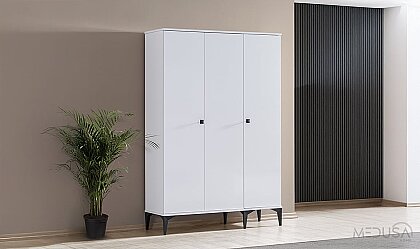 Medusa Home Mobilya - White 3 Kapaklı Genç Odası
