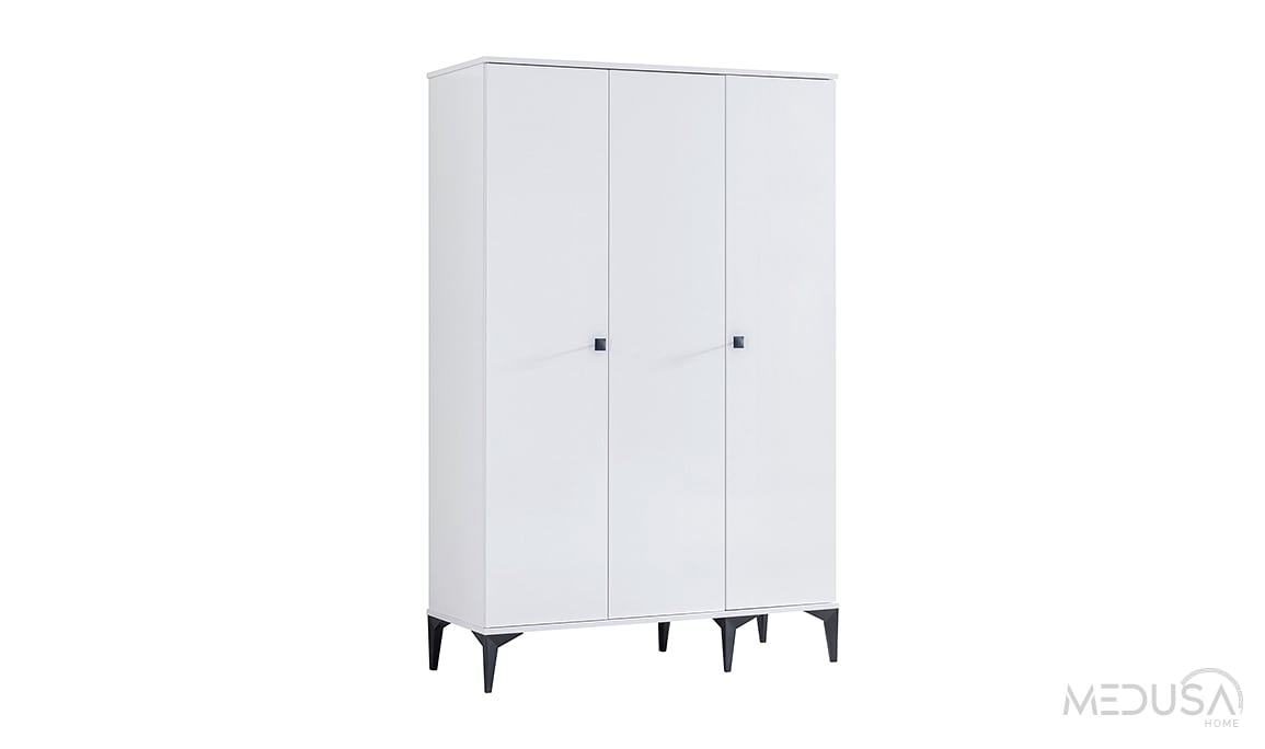 Medusa Home Mobilya - White 3 Kapaklı Genç Odası