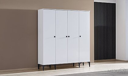 White 4 Kapaklı Gardırop