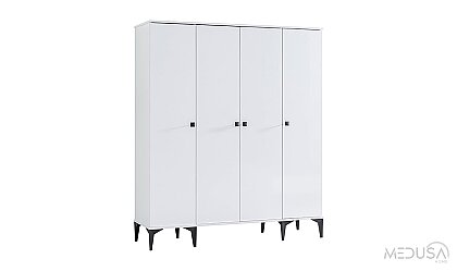 Medusa Home Mobilya - White 4 Kapaklı Gardırop