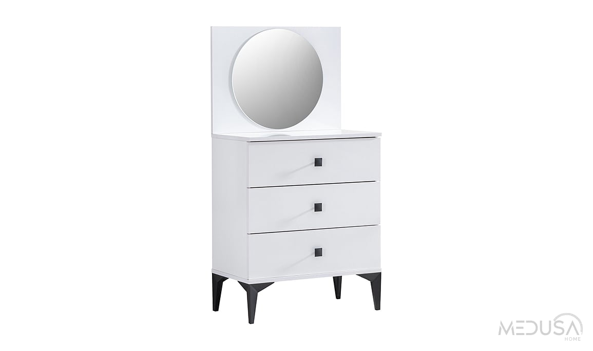 Medusa Home Mobilya - White 4 Kapaklı Genç Odası