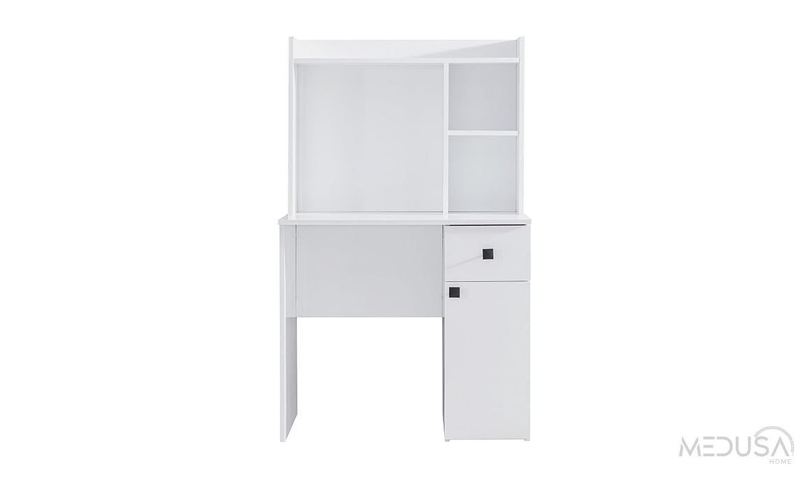Medusa Home Mobilya - White Kitaplıklı Çalışma Masası