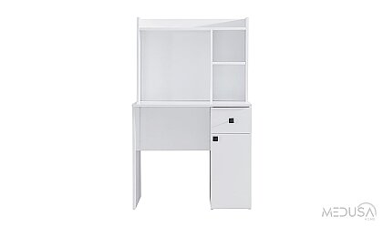 Medusa Home Mobilya - White Kitaplıklı Çalışma Masası
