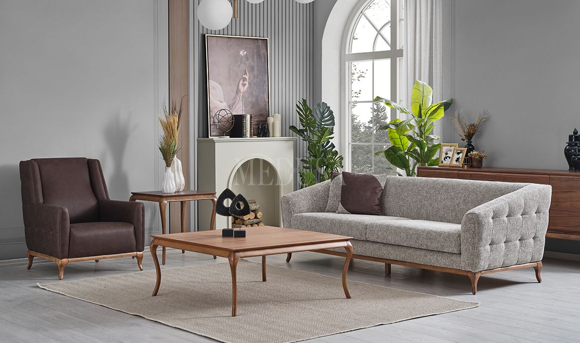 Medusa Home Mobilya - Woody Üçlü Koltuk 02