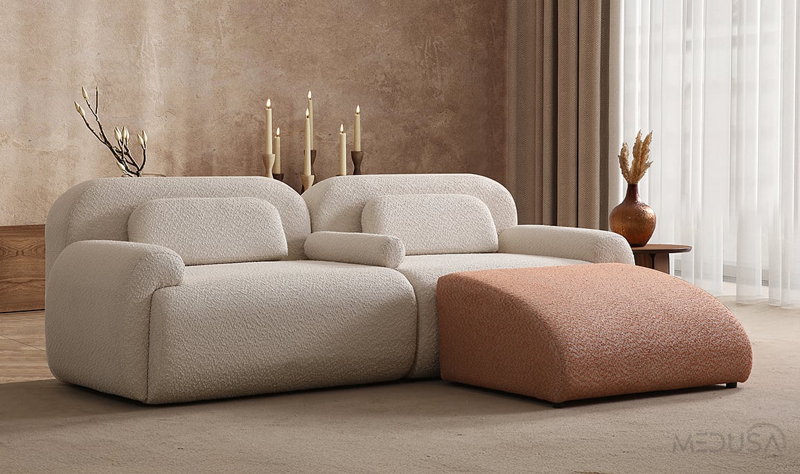 Medusa Home Mobilya - Wouge Üçlü Koltuk
