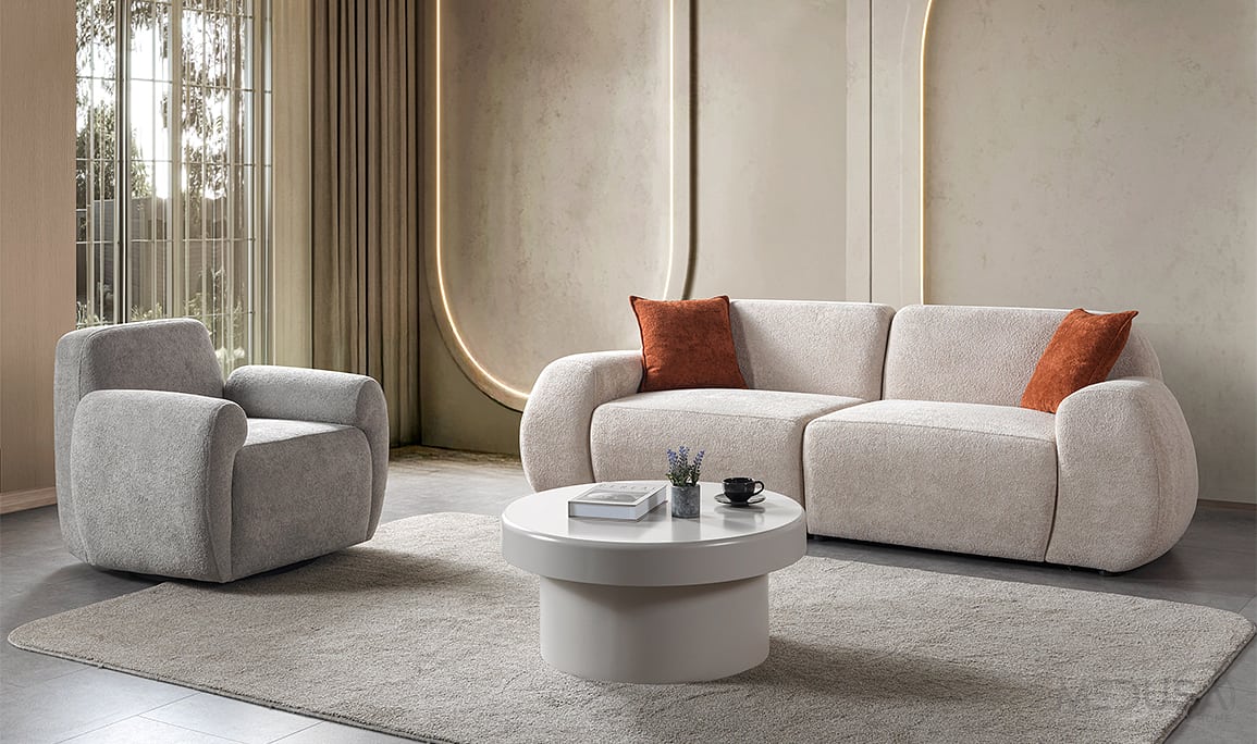 Medusa Home Mobilya - Yeşim Üçlü Koltuk
