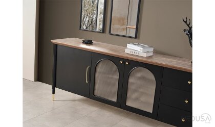 Medusa Home Mobilya - Yıldız Siyah Konsol