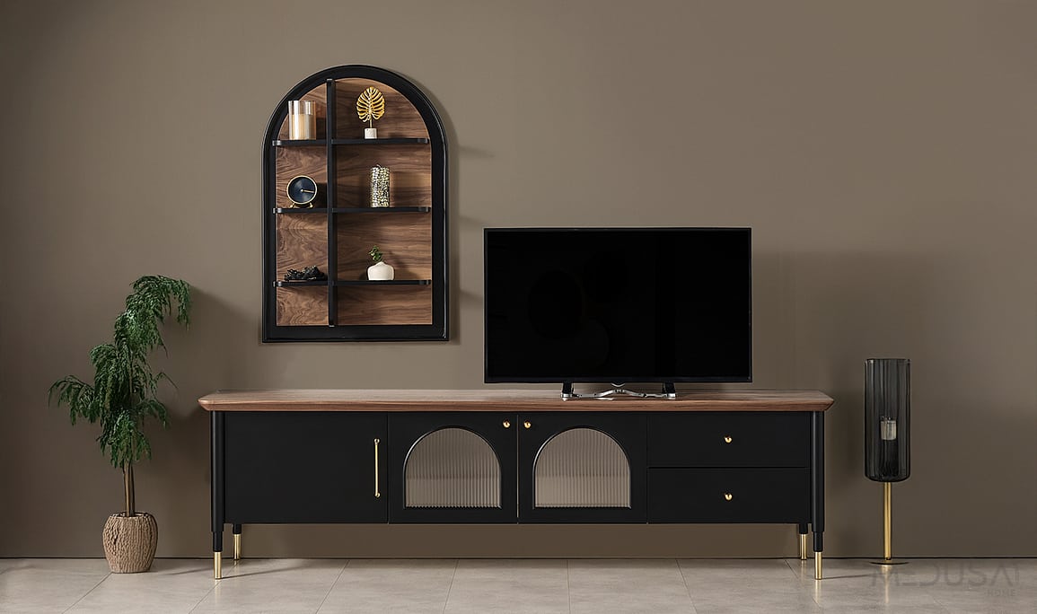Medusa Home Mobilya - Yıldız Siyah Tv Ünitesi