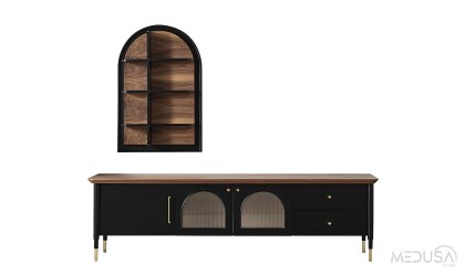 Medusa Home Mobilya - Yıldız Siyah Tv Ünitesi