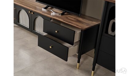 Medusa Home Mobilya - Yıldız Siyah Tv Ünitesi Set