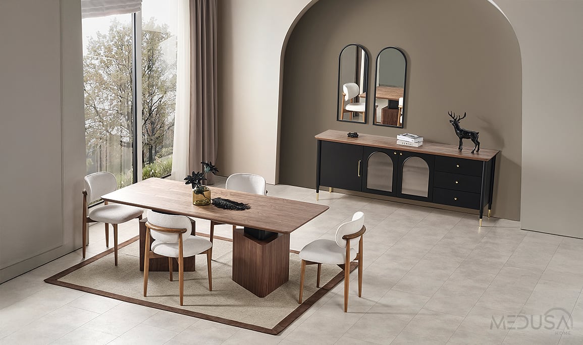 Medusa Home Mobilya - Yıldız Siyah Yemek Odası