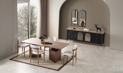 Medusa Home Mobilya - Yıldız Siyah Yemek Odası