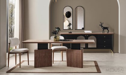 Medusa Home Mobilya - Yıldız Siyah Yemek Odası