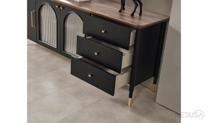 Medusa Home Mobilya - Yıldız Siyah Yemek Odası