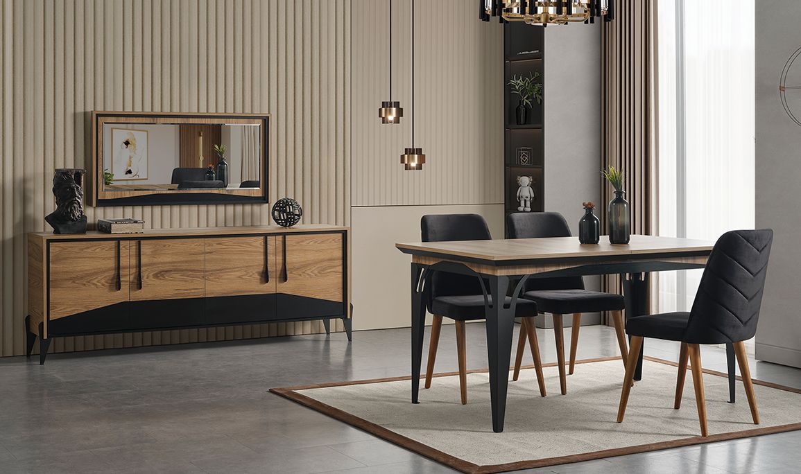 Medusa Home Mobilya - Yonca Ceviz Yemek Odası