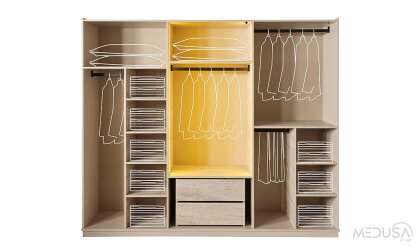 Medusa Home Mobilya - Zara Gold Gardırop