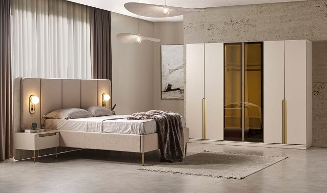 Medusa Home Mobilya - Zara Gold Yatak Odası - Modern Yatak Odası