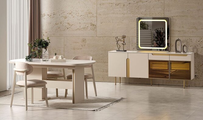 Zara Gold Yemek Odası